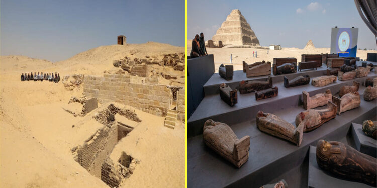 4,500-Year-Old Cemetery And Sarcophagi Discovered By Giza Pyramids