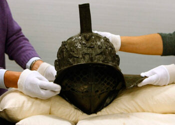 The 2,000-year-old gladiator’s helmet discovered in Pompeii’s ruins