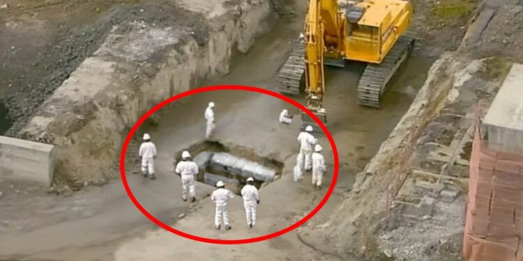 An Excavator Bursts Open Rock, Then Miners Discover Something Shocking