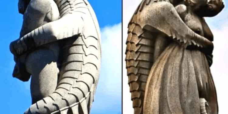 Oslo – Norway – Vigelands Lizard embracing a woman, 1918. Granite