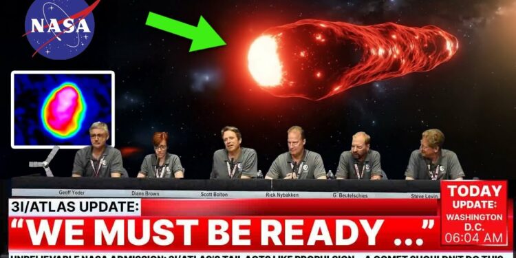 Shocking NASA Admission: Something Alive is Inside 3I/ATLAS, and It’s Moving Toward Us