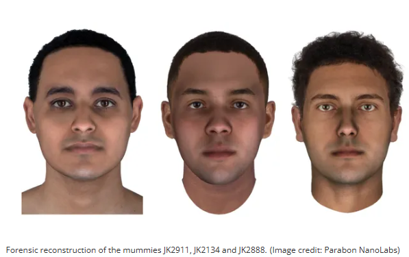 3 Egyptian mummy faces revealed in stunning reconstruction